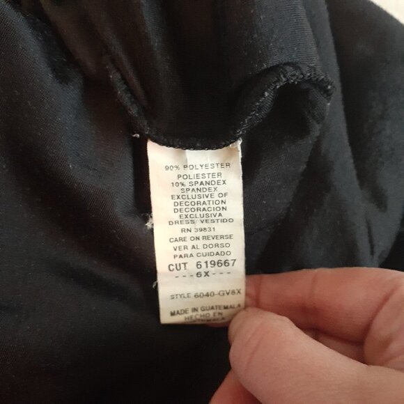 Girls Size 6X Black Velvet Glitter Butterfly Dress - Picture 4 of 4